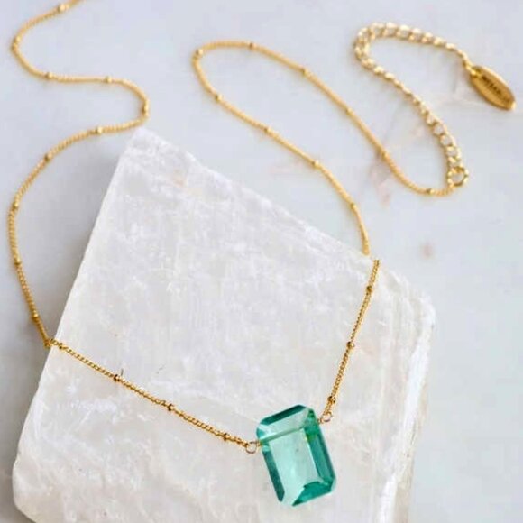 Aquamarine Quartz Necklace - Picture 1 of 2